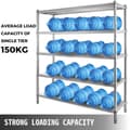 Miniatyrbild 7 av 8: 48x72 tum 150kg kapacitet/lager 5-lagers förvaringsställ i rostfritt stål, förtjockat material, stark bärighet, flexibel justering, bra stabilitet