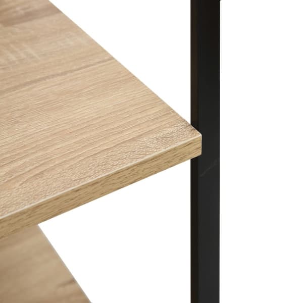 vidaXL køkkenreol til mikroovn 60x39,6x123 cm konstrueret træ sort/eg -  Holdere til køkkenredskaber