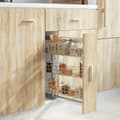 Miniatyrbillede 2 af 11: The Living Store udtrækskurv til køkkenskab tre lag 47x15,5x55,5 cm sølv -  Holdere til køkkenredskaber