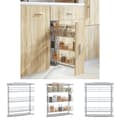 Miniatyrbillede 1 af 11: The Living Store udtrækskurv til køkkenskab tre lag 47x15,5x55,5 cm sølv -  Holdere til køkkenredskaber