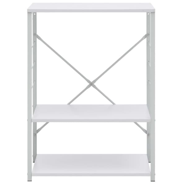 The Living Store Hylla för mikrovågsugn vit 60x39,6x79,5 cm konstruerat trä -  Hållare för köksgeråd