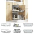 Pikkukuva 1 / 10: The Living Store Ulosvedettävät ritiläkorit 2 kpl hopea 45 cm -  Keittövälinelaatikot & -telineet