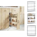 Miniatyrbild 1 av 11: Hållare för köksgeråd - Living Utdragbar inredning köksskåp 3 hyllor silver 47x15,5x55,5 cm