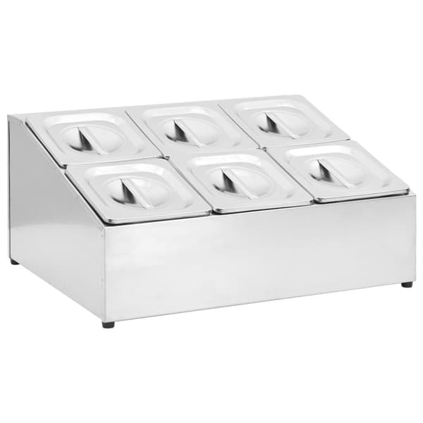 Keittövälinelaatikot & -telineet - Living Ruokavuokateline 6 kpl GN 1/6 ruostumaton teräs
