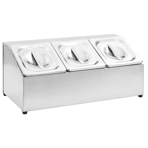 Keittövälinelaatikot & -telineet - Living Ruokavuokateline 3 kpl GN 1/6 ruostumaton teräs