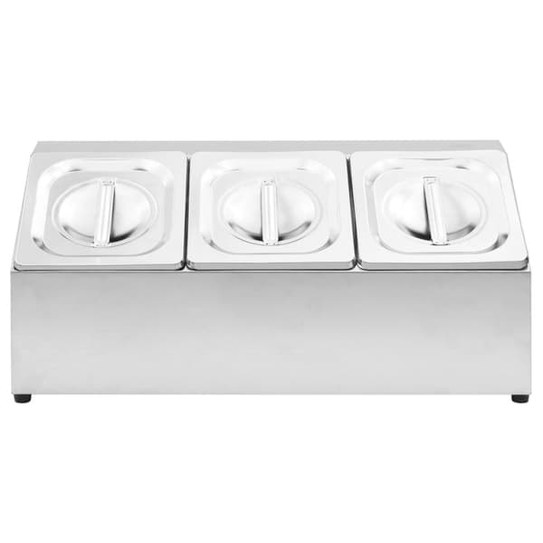 Keittövälinelaatikot & -telineet - Living Ruokavuokateline 3 kpl GN 1/6 ruostumaton teräs