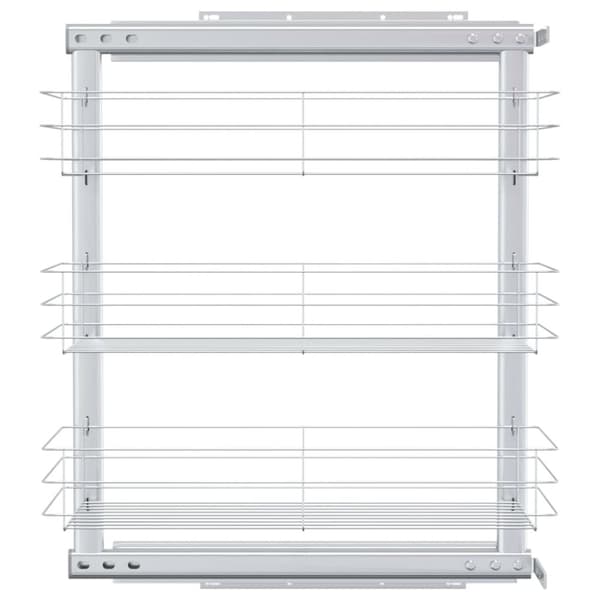 Udtrækskurv til køkkenskab tre lag 47x25x56 cm sølv - Trådkurv - Trådkurve - Home & Living