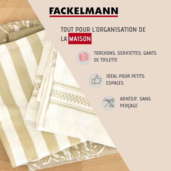 Set med 3 universella ovaliska klistersnappar Fackelmann Tecno