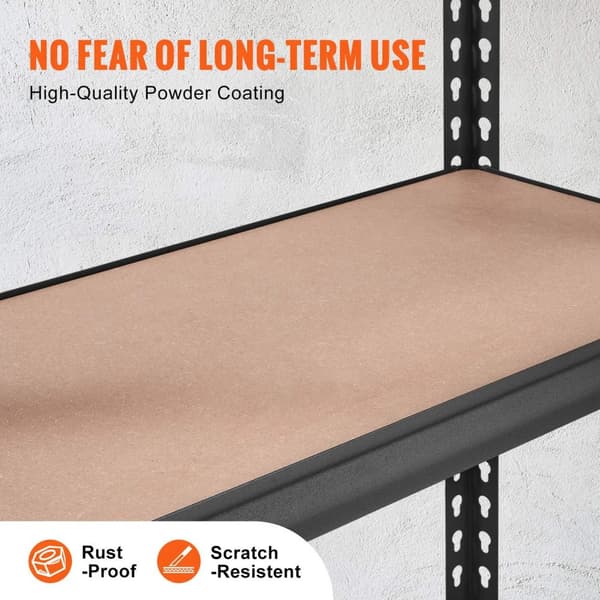 12 x 30 x 60 tum 400 lbs/hylla kapacitet 5-hyllor vertikalt förvaringsställ, justerbar hyllhöjd, tålig och lätt att installera