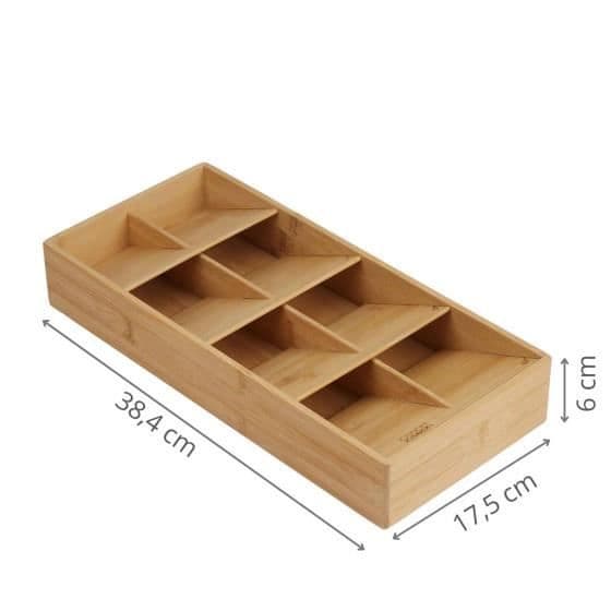 Bestickshållare - Ej specificerad - Kompakt - Bambun - 8 fack - Halkfri