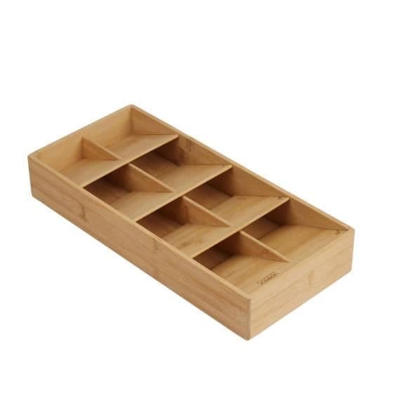 Bestickshållare - Ej specificerad - Kompakt - Bambun - 8 fack - Halkfri