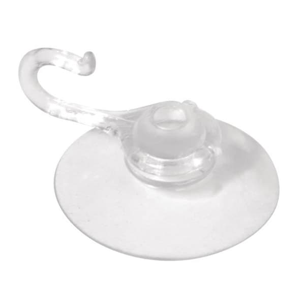 Sugkopp med krok 15mm, sugkopp 40mm ø, flikpåse 4 st