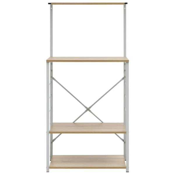 Hylla för mikrovågsugn vit&ek 60x39,6x123 cm konstruerat trä
