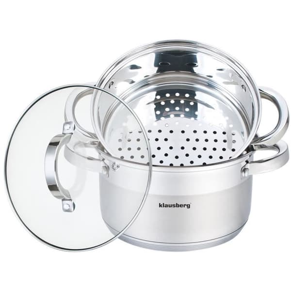 POT I ÅNGKOKARE KLAUSBERG 3 DELAR 18cm KB-7135