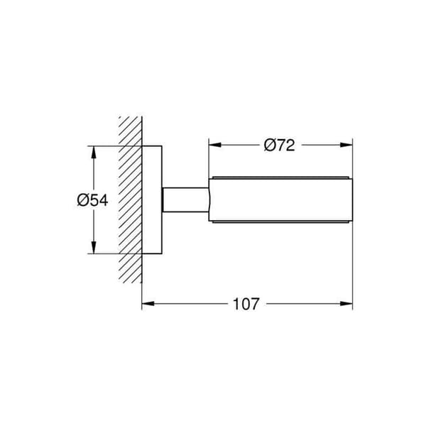 Grohe - Essentials metallstödram med dolda fästen, hård grafit (40369A01)