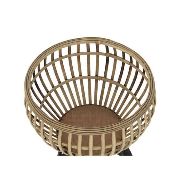 Planteringskärl DKD Home Decor Natural Metal Bambu (33 x 33 x 58 cm) (41 x 41 x 68 cm) (2 st)