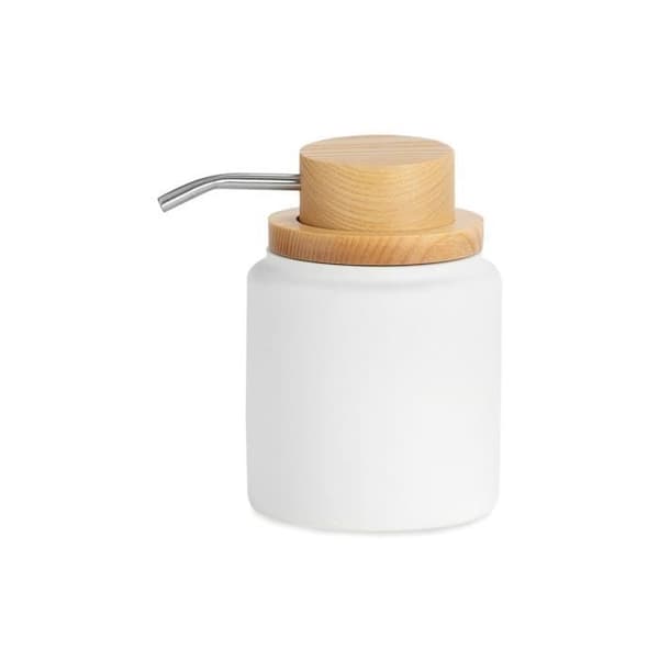 GENERIC - White Resin Dispenser Ø9x13cm Ba22084 Andrea House - Andrea House