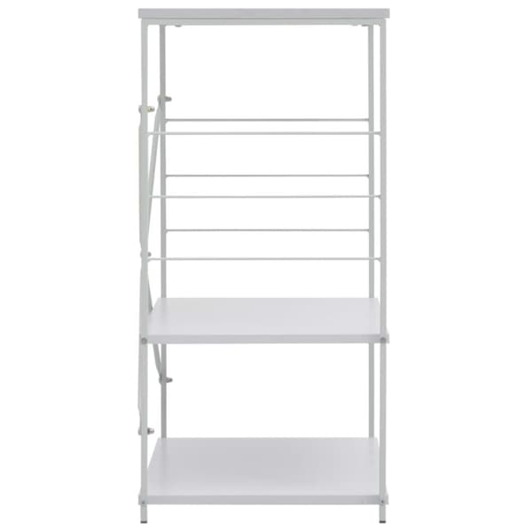 Hylla för mikrovågsugn vit 60x39,6x79,5 cm konstruerat trä