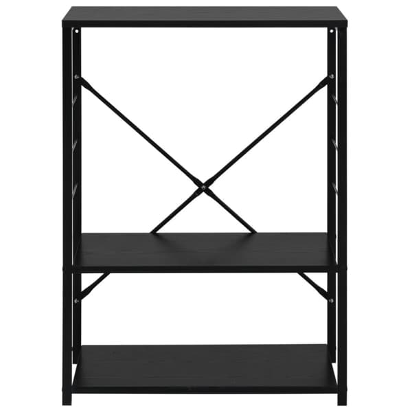 Hylla för mikrovågsugn svart 60x39,6x79,5 cm konstruerat trä