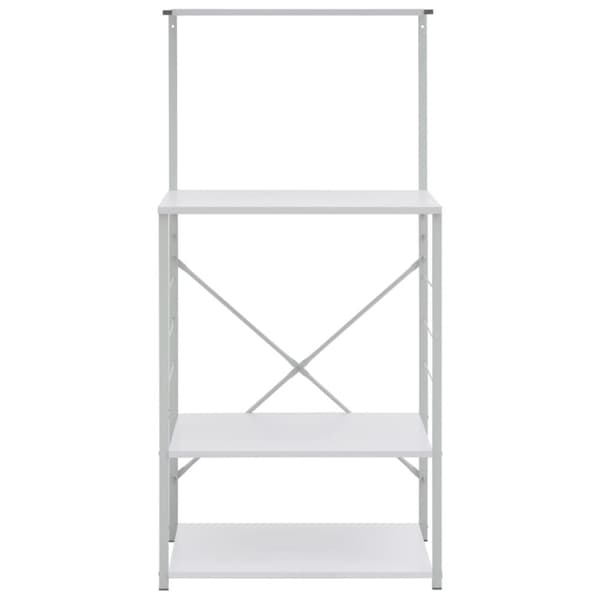 Hylla för mikrovågsugn vit 60x39,6x123 cm konstruerat trä
