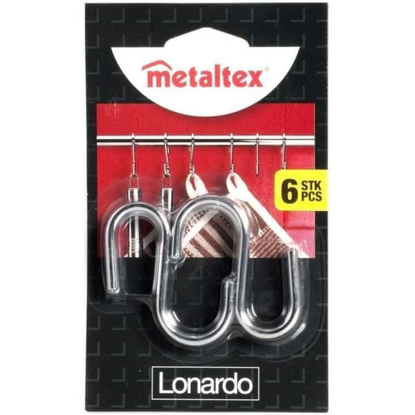 Set med 6 krokar i kromstål - METALTEX - Lonardo - Contemporary - Design