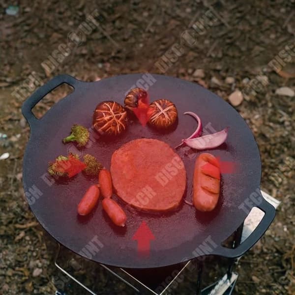 TD® Utomhus camping grill tallrik 30cm camping grill tallrik gas induktionsspis stekpanna grill