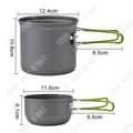 Miniatyrbild 3 av 4: TD® Köksredskap för utomhusbruk Jacka Pot 1-2 personer Bärbar campingkök med bestick