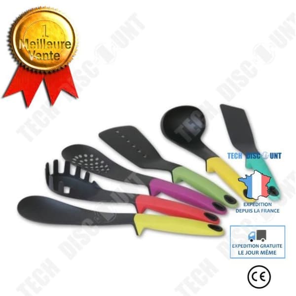 TD® Elevate 6-delad köksredskapssats Köksskyffel Skedsats Köksredskap Nylon köksredskap