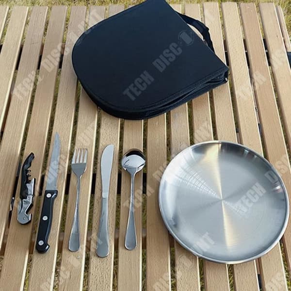 TD® campingbestick i rostfritt stål Bergsbestigningspaket Rese picknickkniv Bärbar utomhusspis