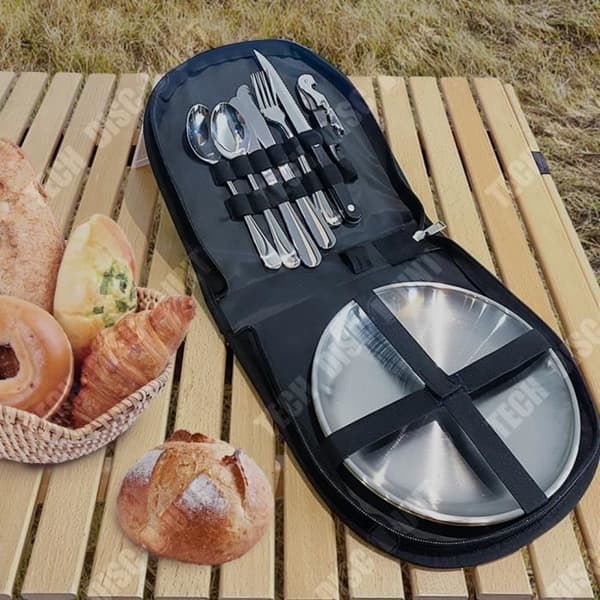 TD® campingbestick i rostfritt stål Bergsbestigningspaket Rese picknickkniv Bärbar utomhusspis