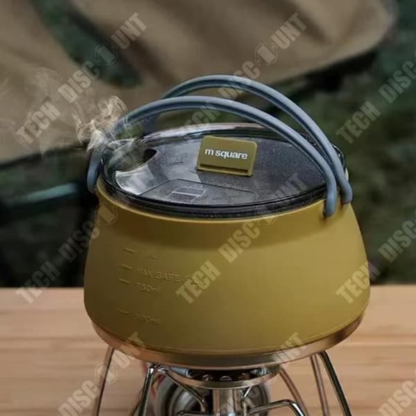 TD® Hopfällbar Vattenkokare Utomhus Bärbar Camping Silikon Öppen Eld Kaffe Te Kassett Spis Köksredskap Hopfällbar gryta