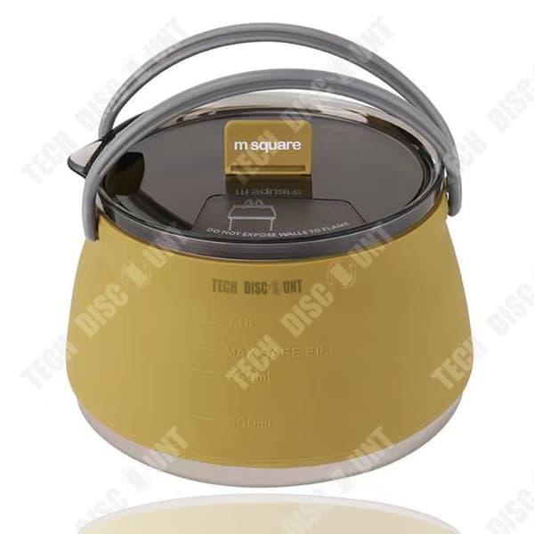 TD® Hopfällbar Vattenkokare Utomhus Bärbar Camping Silikon Öppen Eld Kaffe Te Kassett Spis Köksredskap Hopfällbar gryta