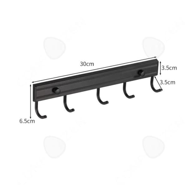 CONFO® Krok Rad Krok Space Aluminium Väggmonterad Hylla Kläder Rad Kök Badrum Pendel Spatel Krok