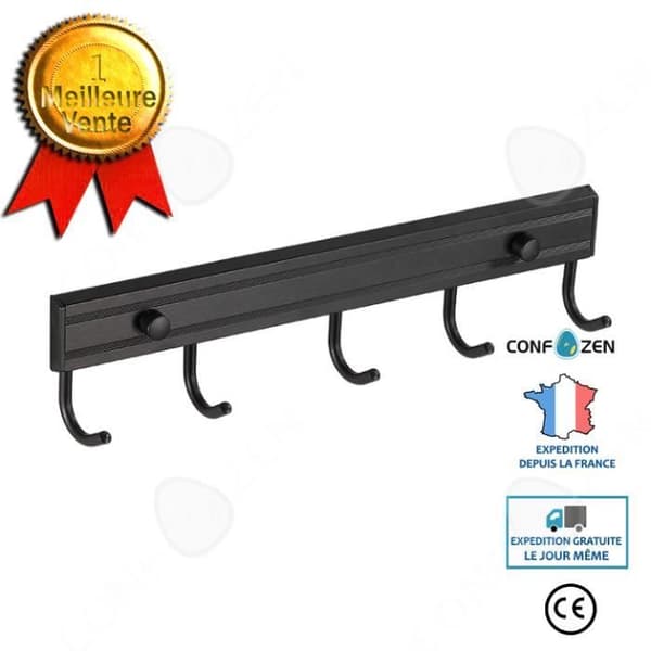 CONFO® Krok Rad Krok Space Aluminium Väggmonterad Hylla Kläder Rad Kök Badrum Pendel Spatel Krok