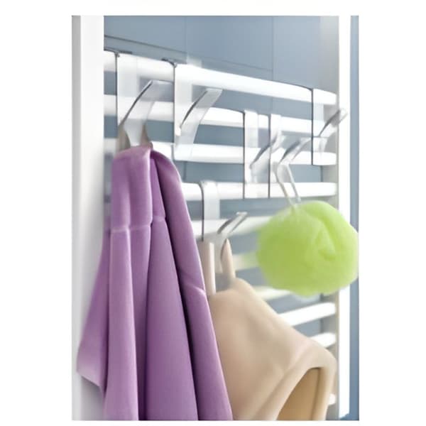 WENKO Handdukstork kylarkrok, Set med 6 kylarkrokar, plast, 2,5x10,5x7 cm, transparent