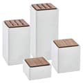 Miniatyrbild 1 av 4: Förvaringslådor - ZWILLING - Set 4 - Vit Keramik - Sapele Trä - Stapelbara