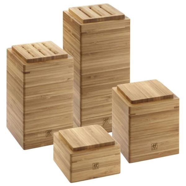 ZWILLING Tillbehör - Set 4 förvaringslådor (tom) - Bambu
