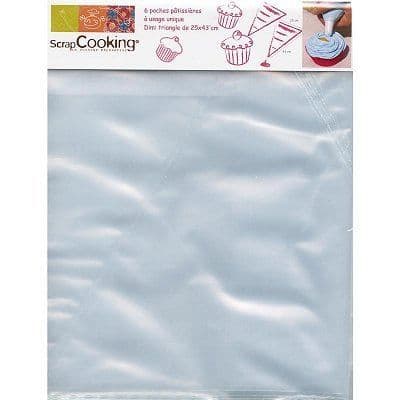 Engångspåsar för spritspåsar - SCRAPCOOKING - 6-pack - Plastikk