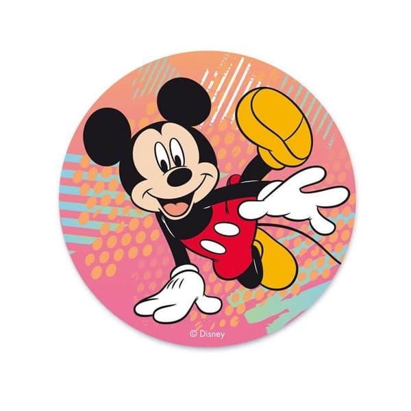 Tårtbild i ätbart papper Mickey dansare 20 cm - Flerfärgad
