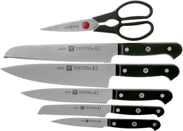 Zwilling Gourmet 6-delt knivblok - med KiS teknologi - Asketræ