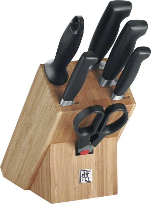 Zwilling Knife Set Fyra Star Knife Block 7 delar