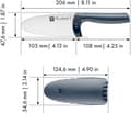 Miniatyrbild 5 av 9: Kockkniv ZWILLING Twinny 36550-101-0 10 cm Blå