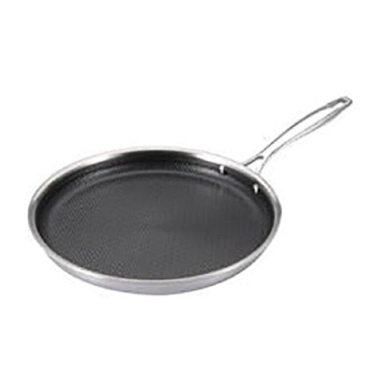 Stekpanna för Crêpes Masterpro Rostfritt stål Aluminium Silvrig (Ø 28 cm)