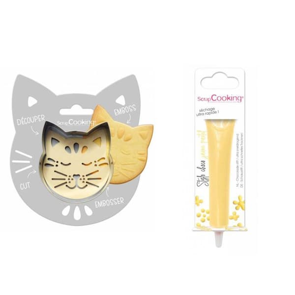 Cat Relief Cookie Kit + Pastellgul chokladpenna