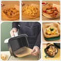 Miniatyrbild 4 av 8: Fyrkantiga Air Fryer Papper 100-pack – 17cm Engångspapper för Luftfritös