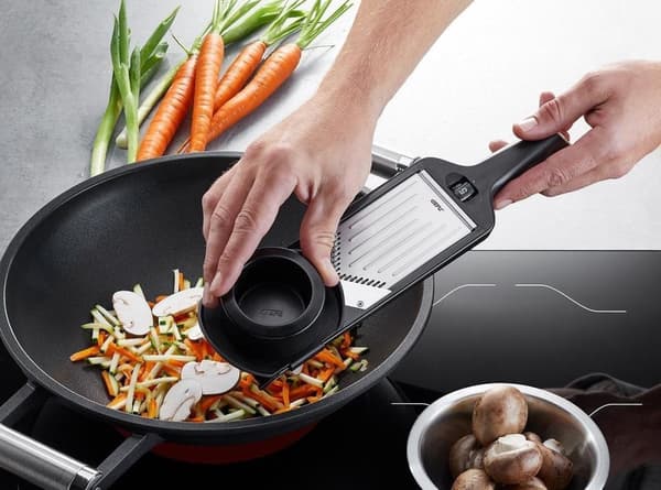 GEFU Julienne VIOLI 2.0 skæremaskine Manuel sort ABS syntetisk, rustfrit stål