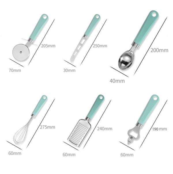 Köksredskap Kit 9-delar - Kniv, skärare, öppnare m.m.