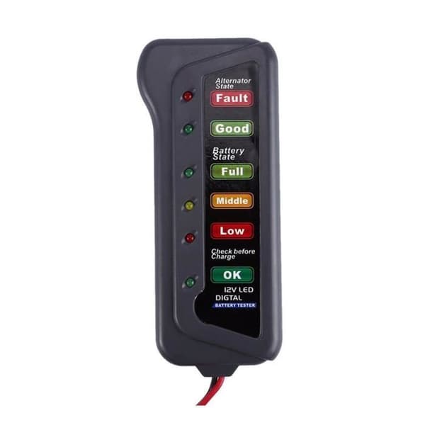 Diagnosverktyg - Digital - ZJH80806884 - 12V - 6 LED - Bilbatteritestare