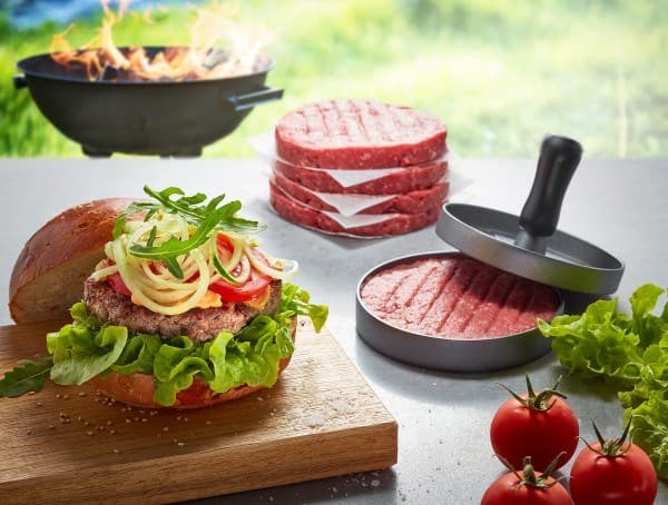 GEFU BBQ hamburgerpresse Sort, Grå Aluminium, Plast
