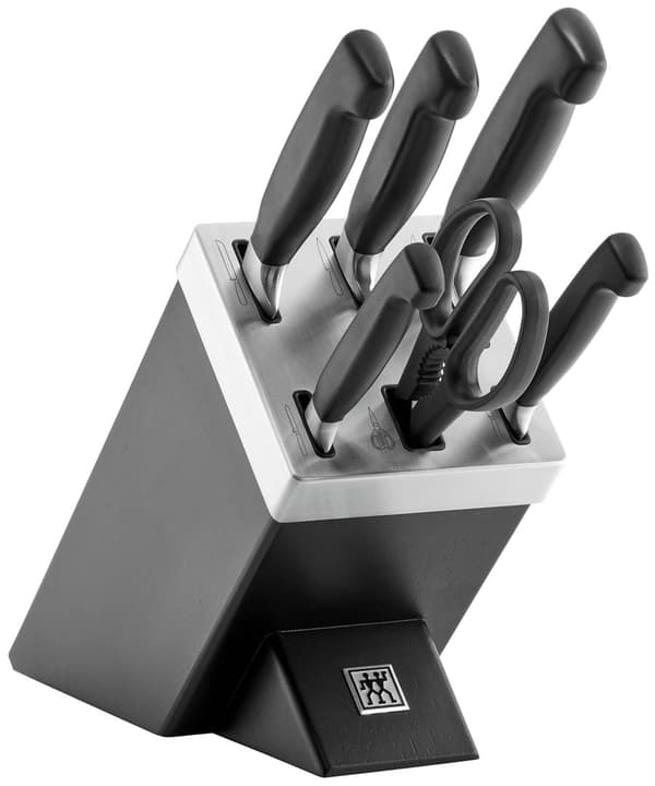 ZWILLING FOUR STAR 35145-007-0 kökskniv/bestickblock set 7 st. Svart